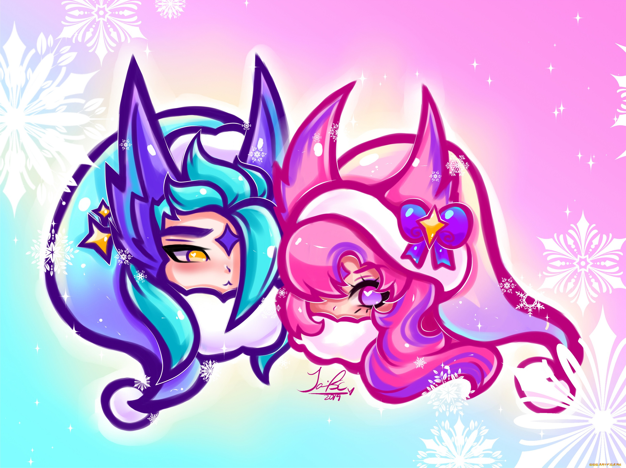  , league of legends, star, guardian, rakan, xayah